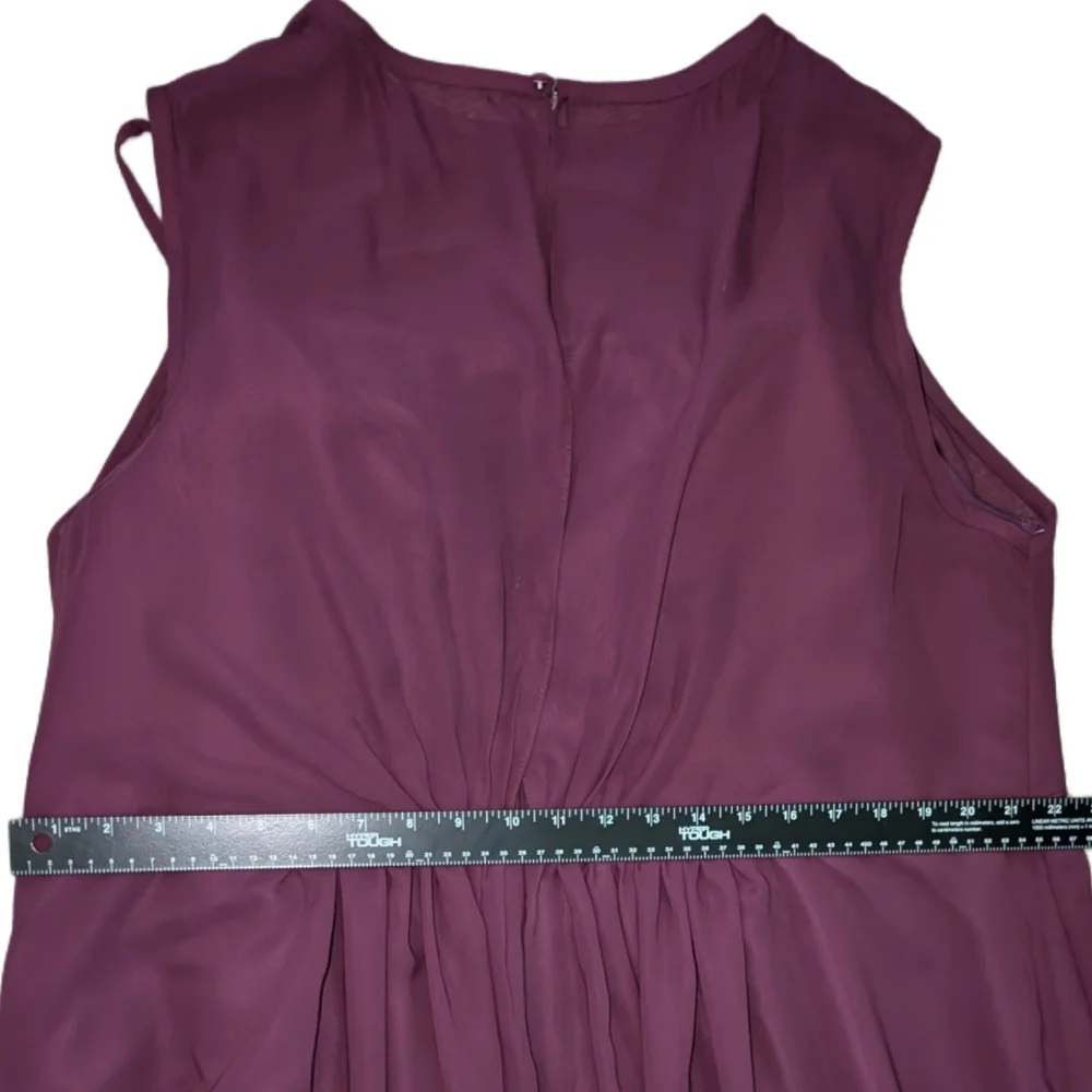 NWT Duntery Purple Chiffon Floor Length Bridesmaid Dress, Plus Size 24 - Picture 12 of 13